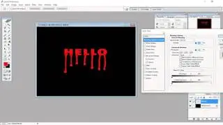 Photoshop: Dripping Blood text effect