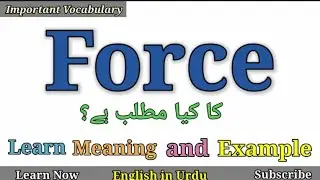 Force Meaning in Urdu