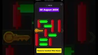 Today 02 August 2024 Hamster kombat Mini-Game Keys Puzzle Hamster keys puzzle #hamsterkombat #games