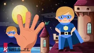 Lernvideos kribbelbunt.de I Fingerspiel auf Englisch I mit Superhelden