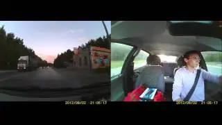 Видеорегистратор GPS R300. Демонстрация работы.