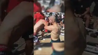 SUPER MACHINE vs POLAND BOXER !!!  #mma #beatdownatthebeach #sports