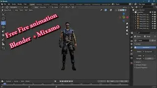 Free fire animation | blender +Mixamo
