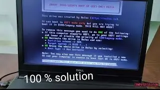 error bios legacy boot of uefi only media .