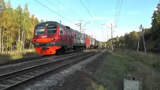 Электропоезд ЭД4М-0359 перегон Голицыно - Петелино