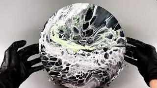 88  Moon Craters Effect using Acrylic pour painting