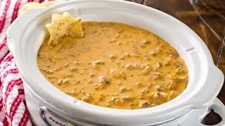 Spicy Crock Pot Cheesy Hamburger Dip