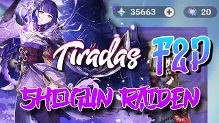 Tirando al banner de Shogun Raiden🥵//F2P//250 deseos 💦#raidenshogun #genshinimpact