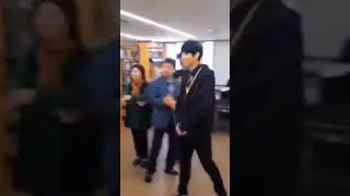Jungkook in school library