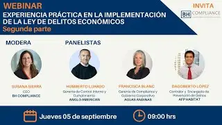 Webinar "Experiencia práctica en la implementación de la Ley de Delitos Económicos - Parte II