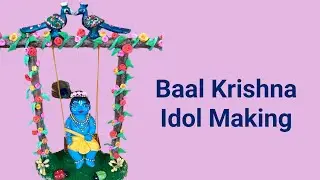 DIY Kanha ji Idol |  How to make Krishna Idol with Clay | #diy #clayart #krishna #kanha