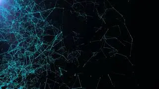 Plexus Blue Network Small Particle Rotating Background 1 - Free Stock Video Footage HD