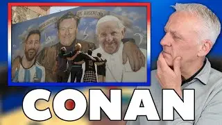 Conan's Mural with Messi and the Pope REACTION | OFFICE BLOKES REACT!!