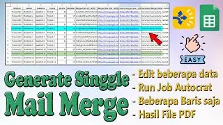 Tips edit data, GENERATE BEBERAPA BARIS MAIL MERGE GOOGLE DOCS DENGAN AUTOCRAT