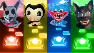 Mr Hopp vs Bendy vs Huggy Wuggy vs Cartoon Cat - Tiles Hop