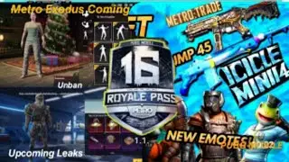 SESON16 ROYAL PASS1TO100RP REWARDS|EMOTES|UPGRDE SKINS&SUPPLY CREATE|LUCKY SPIN|METRO|PUBG MOBILE1.1