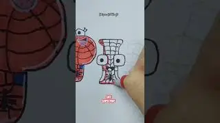 How to draw ALPHABET LORE SPIDERMAN (I) #shorts #alphabetlore #spiderman #spidermandrawing
