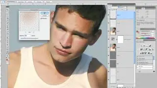 Photoshop CS4 Man's Retouch 4 Clone stamp, Air brush & Tonal adjust