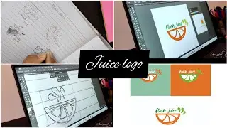Designing juice logo #illustrator #anvipatel