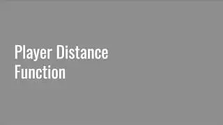 5.4 Creating Our Player Distance Function