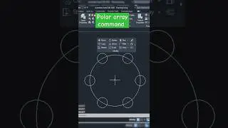 how to use a polar array in AutoCAD 