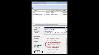 Disk 1 dynamic foreign error solved less than  a minute