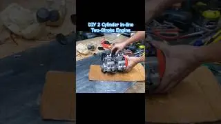 Build A 2 Cylinder In-line Two-stroke Engine #cylinder #2stroke #inline #diy #building