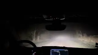Very foggy night drive - BMW i3