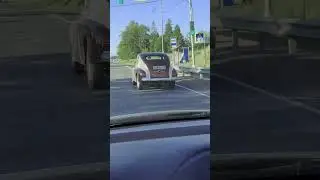 Old car on the way