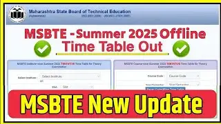🔴MSBTE Summer 2025 Exam Date Out MSBTE New Updates Msbte Latest News Today