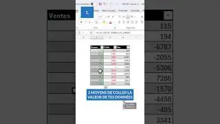 COPIER + COLLER sous forme de valeurs sur excel ©️📑 #excel #tutorial #exceltips #ctrlv #ctrlc