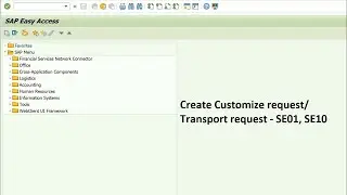 How to create customizing request in SAP