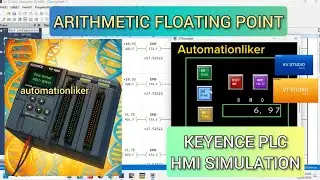 KV Studio : Arithmetic Floating Point Keyence PLC Tutorial With HMI VT Studio Simulation