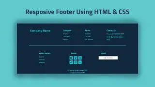 Let's create a responsive Footer in HTML, CSS