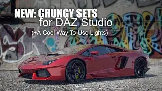 NEW Grungy Background Set For DAZ Studio (+A Cool Way To Use Lights)