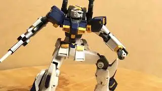 Gundam - Desert Ambush (Stop Motion) Mudrock Gundam vs Zaku II