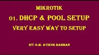 How to configure Mikrotik DHCP Server