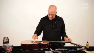 Как поменять струны на акустической гитаре (перевод Global Sound)