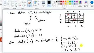 Basics of 2D array in VB