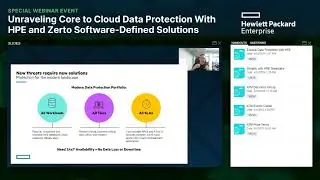 Unraveling Core to Cloud Data Protection With HPE and Zerto Software-Defined Solutions