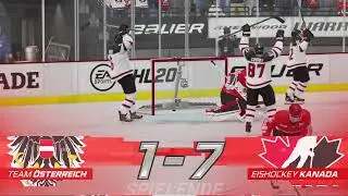 Österreich - Kanada IIHF Regeln Turnier-Simulation Spiel 3