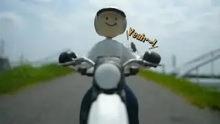 Motorcycle toy touring with fly