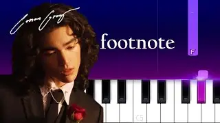Conan Gray - Footnote | Piano Tutorial
