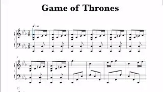 Game of Thrones Main Theme Sheet Music