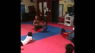 Stretching with a partner exercise