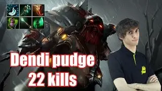 Dendi - plays Pudge | 22 kills Highlights