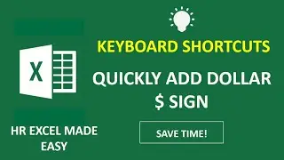 Excel Keyboard Shortcuts - Quickly Add Dollar $ Sign | Toggle Formula Reference