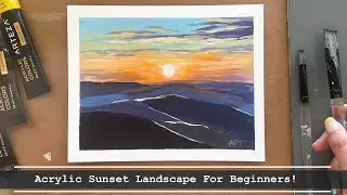 Easy Acrylic Sunset Painting For Beginners
