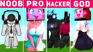 Minecraft ⚔️ BATTLE: NOOB vs PRO vs HACKER vs GOD 🚽 Skibidi Toilet NEW LOOK #24