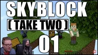 TRY AGAIN Minecraft Nintendo Switch Bedrock Edition - SKYBLOCK SPLITSCREEN | BASEMENT | Part 1